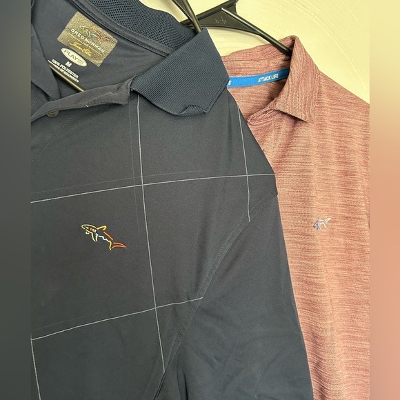 Set of 2 Greg Norman Men’s Size M Play Dri Golf Polo Shirts - Picture 1 of 5